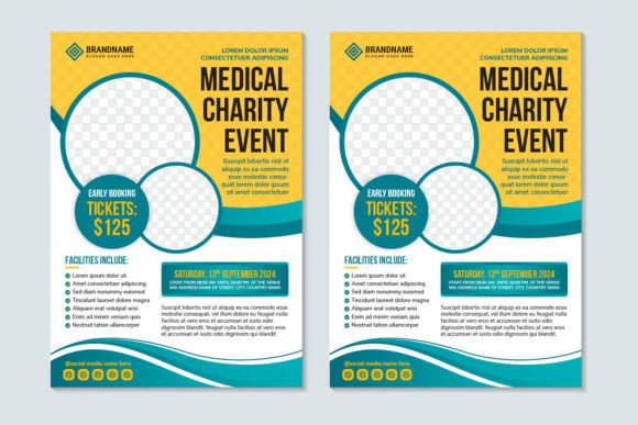 Charity Event Vertical Flyer: Graphics & Print Templates