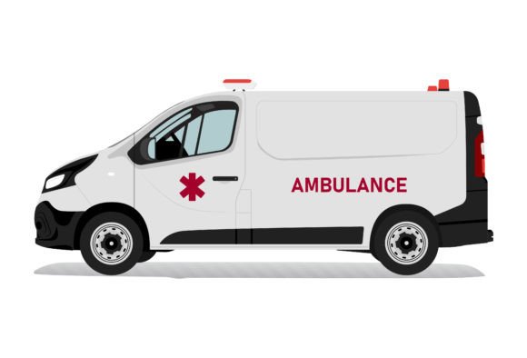 Emergency Ambulance Car Illustration: Graphics & Illustrations