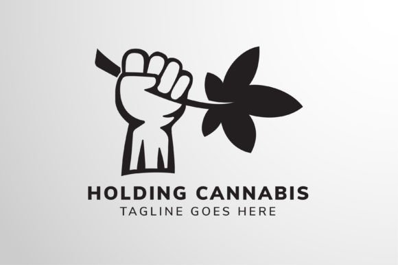 Holding Cannabis Leaf Logo: Graphics & Logos Review
