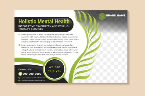 Holistic Mental Horizontal Flyer: Graphics & Print Templates
