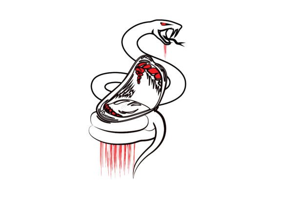 Lips Snake Skull Graphics for T-Shirt Designs