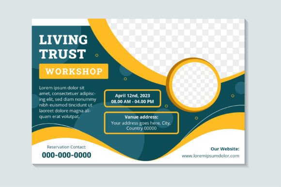 Living Trust Horizontal Flyer: Graphics & Print Templates