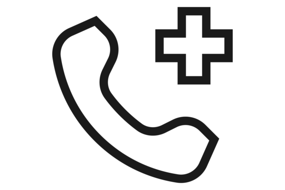 Medical Help Call Center Service Line Ic Graphics and Illustrations