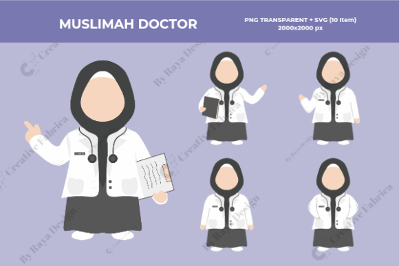 Muslimah Doctor Graphics & Illustrations Review