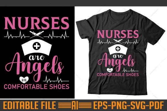 Nurses Are Angels Graphics for T-Shirt Designs