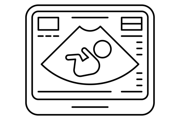 Pregnancy Sonogram Icon: Graphics & Illustrations