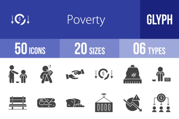 Reviewing 50 Poverty Glyph Icons for Stitch Projects